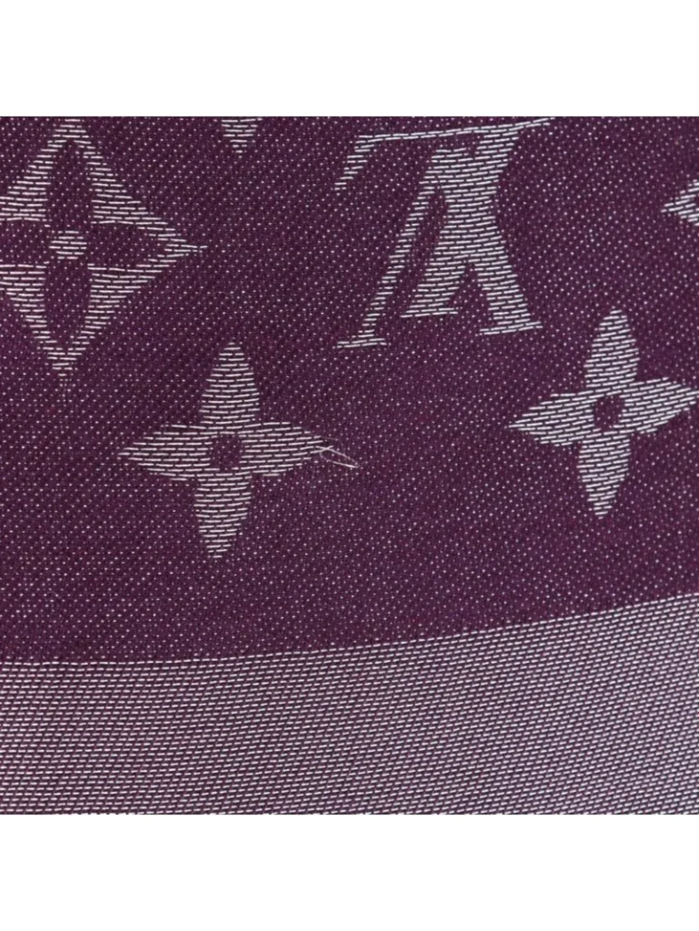 Louis Vuitton Monogram Shine Silk Purple Shawl Scarf